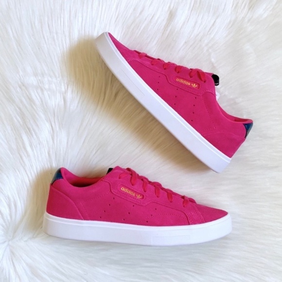 Adidas Originals Pink Suede Sleek Shoes - Picture 5 of 8